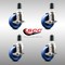 Service Caster 4 Inch 316SS Solid Poly Swivel 1-5/8 Inch Expanding Stem Caster Set Brake SCC SCC-SS316EX20S414-SPUS-TLB-158-4 - alternate 3
